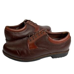 Neil M. 2 Tone Brown Oxford Pebble Leather Lace Removable Insole Shoes Size 12E3